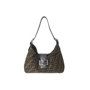 FENDI Mamma Bucket Hobo Shoulder bag Zucca canvas leather